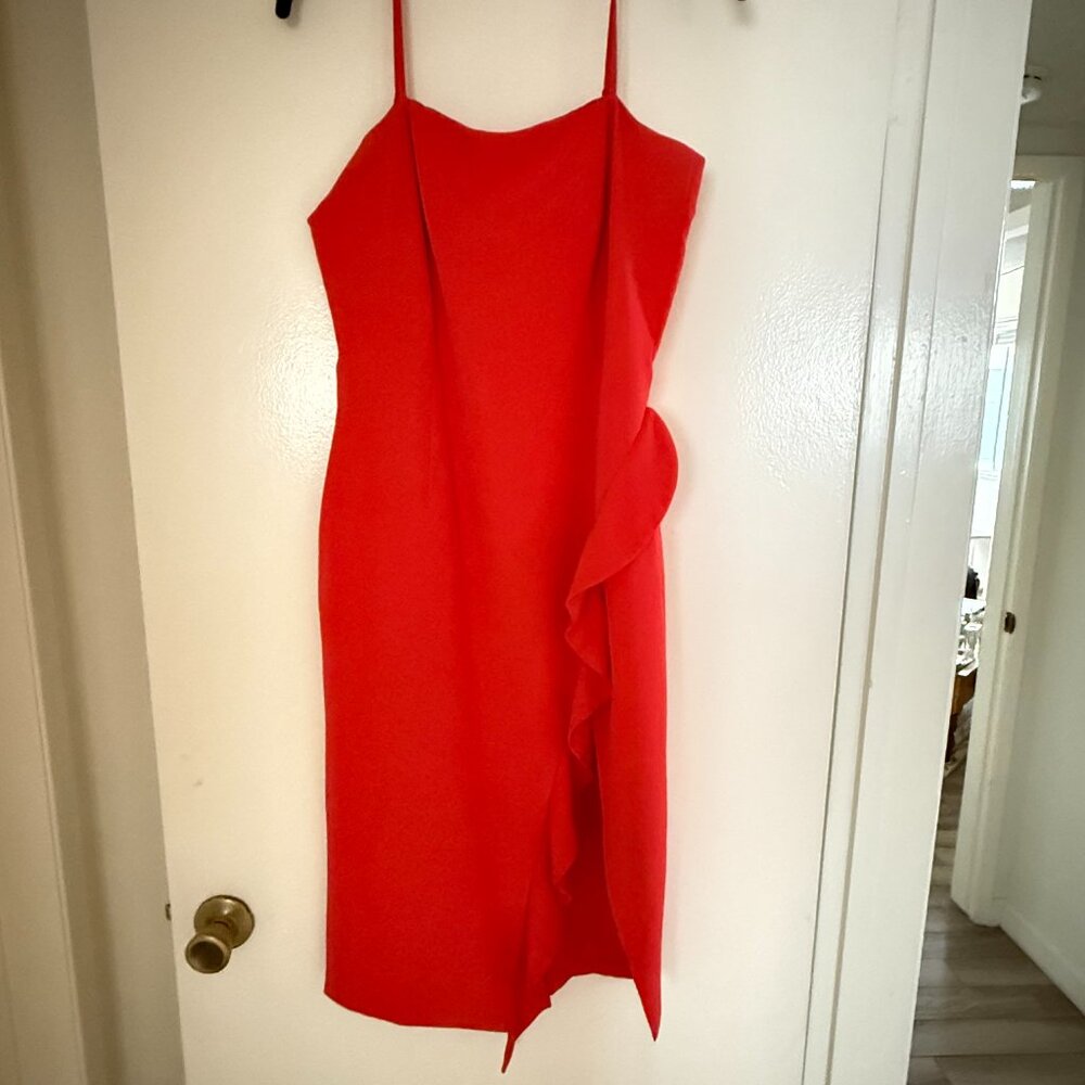 Red dress with fun slit